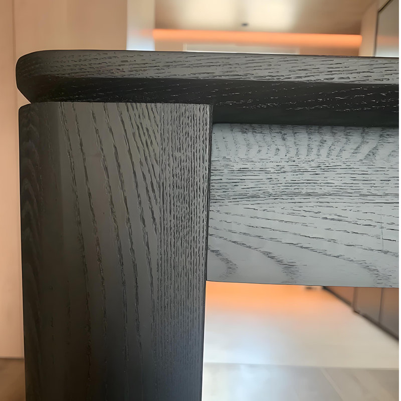 Graceful Nests Furnishings Black Ash Wood Slab Dining Set | Wayfair